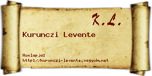 Kurunczi Levente névjegykártya