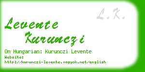 levente kurunczi business card